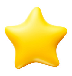 Cartoon Shiny Golden Star 3d Icon