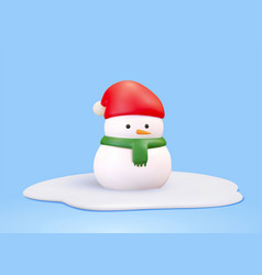 Cute 3d Christmas Snowman