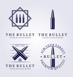 Set And Bundle Of Bullet Icon Symbol Logo