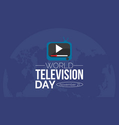 World Television Day Banner With Entertainment