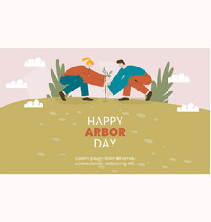 Happy Arbor Day Flat Design