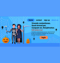 Man Woman Couple Skeleton Grim Reaper Costumes