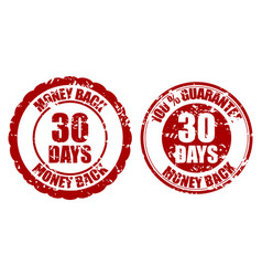 Money Back Guarantee 30 Days Rubber Stamp