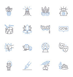 Nonprofessional Line Icons Collection Amateur