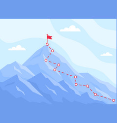 Path Mountain Climbing Successful Leader Business