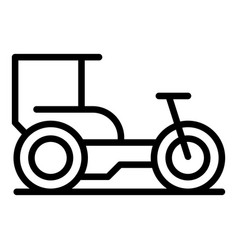 Tricycle Icon Outline Old Bike