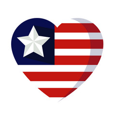 Us Flag In Heart