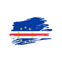 Brush Stroke Texture Flag Of Cape Verde