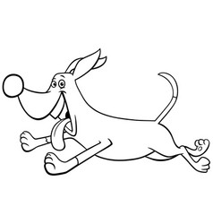 Spotted puppy cartoon character coloring book page