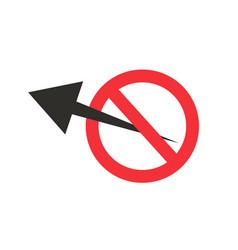 Prohibited Mark And Arrow Or Stop Sign