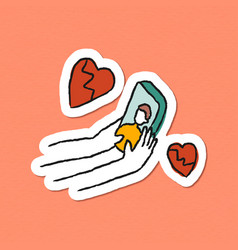 Stalk Your Ex Doodle Sticker