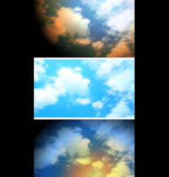 Abstract Bright Clouds Sky Banners