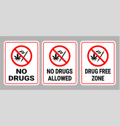 No Drugs Sign Collection