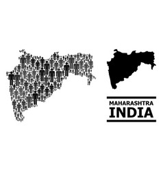 People Mosaic Map Maharashtra State