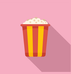 Popcorn Bag Icon Flat Machine Corn