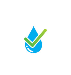 Water Drop Check Mark Icon Design Template