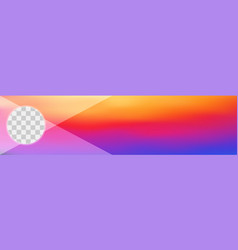 Wide Gradient Horizontal Orange Sunset Banner