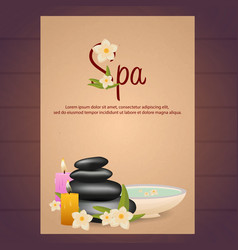 Spa Salon Poster With Stones Thai Massage Wood