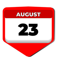 23 August Icon Calendar Day Date