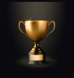 3d Realistic Blank Golden Champion Cup Icon