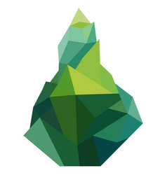 Abstract Low Poly Bush Icon Isolated Geometric