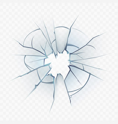 Broken Glass Window Smashed Bullet Hole