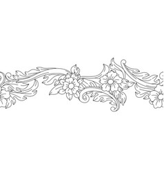 Decorative Floral Seamless Pattern In Baroque