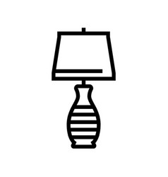 Room Table Lamp Line Icon