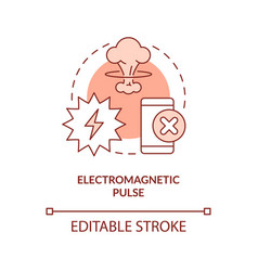 Electromagnetic Pulse Orange Concept Icon