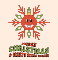 Groovy Christmas Greeting Card Merry