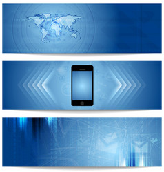 Blue Abstract Tech Banners For Web Design