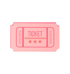 Pink ticket entry admission icon coupon Royalty Free Vector