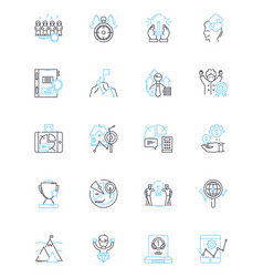 Cost Analysis Linear Icons Set Budget Expenses