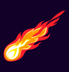 Flame meteorite icon cartoon style Royalty Free Vector Image