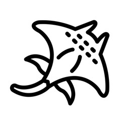 Manta Ray Thick Line Icon For Personal And