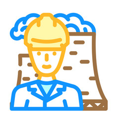 Nuclear Engineer Worker Color Icon