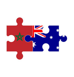 Puzzle Of Flags Of Morocco And Australia