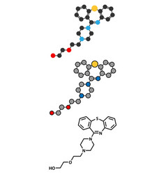 Quetiapine Antipsychotic Drug Molecule