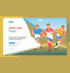 Rugby Minimalist Banner Web Mobile Landing Page