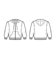 Zip-up Cropped Cotton-jersey Hoodie Technical