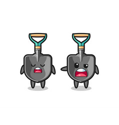 Argue Between Two Cute Shovel Characters