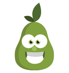 Pear With Eyes On A White Background