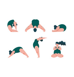 Plus Size Woman Doing Yoga Standing In Asana