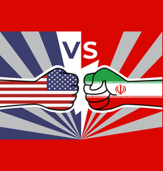 Usa Flag Fist Vs Iranian Flag Fist American