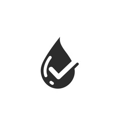 Water Drop Check Mark Icon Design Template