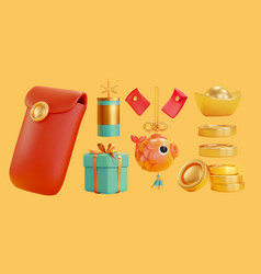 3d Chinese New Year Elements Set