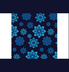 A Repeating Floral Pattern On Solid Dark Blue