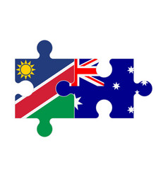 Puzzle Of Flags Of Namibia And Australia