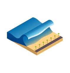 Tsunami Natural Disaster Composition