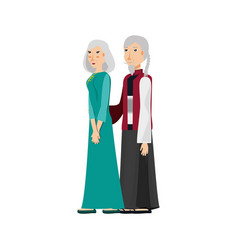 Chinese Old Couple Avatar Character